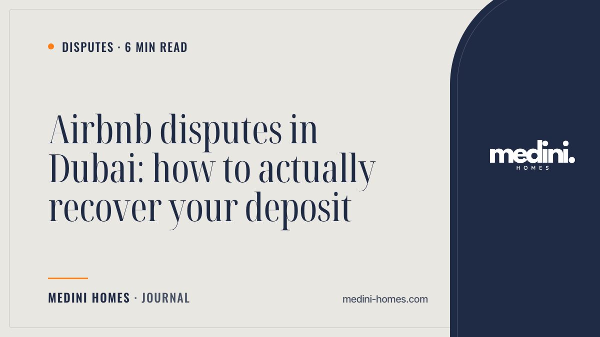Airbnb Disputes in Dubai: Recovering Guest Deposits