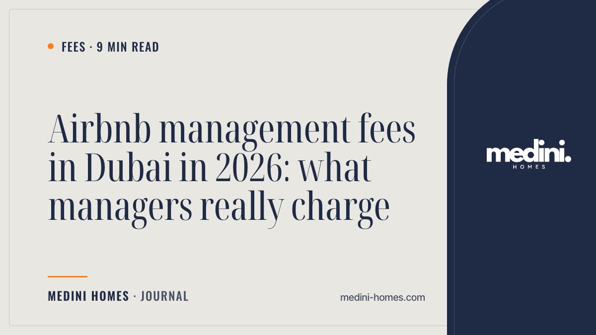 Airbnb management fees in Dubai in 2026