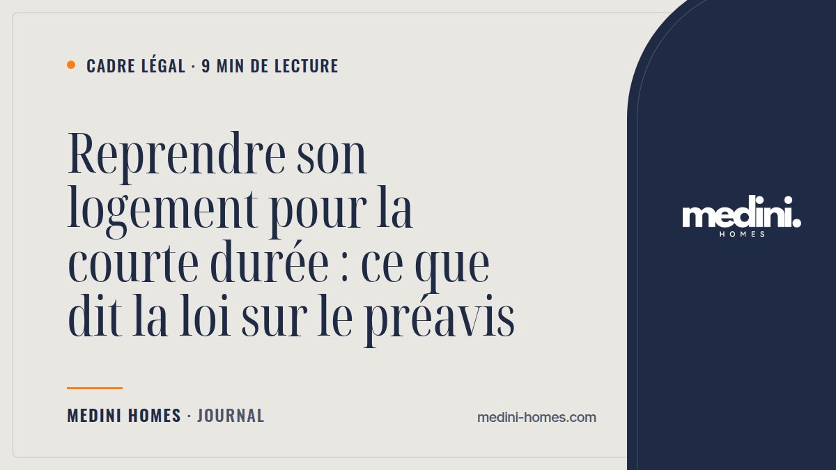 Passer d'un locataire Ejari à la courte durée : préavis et cadre légal